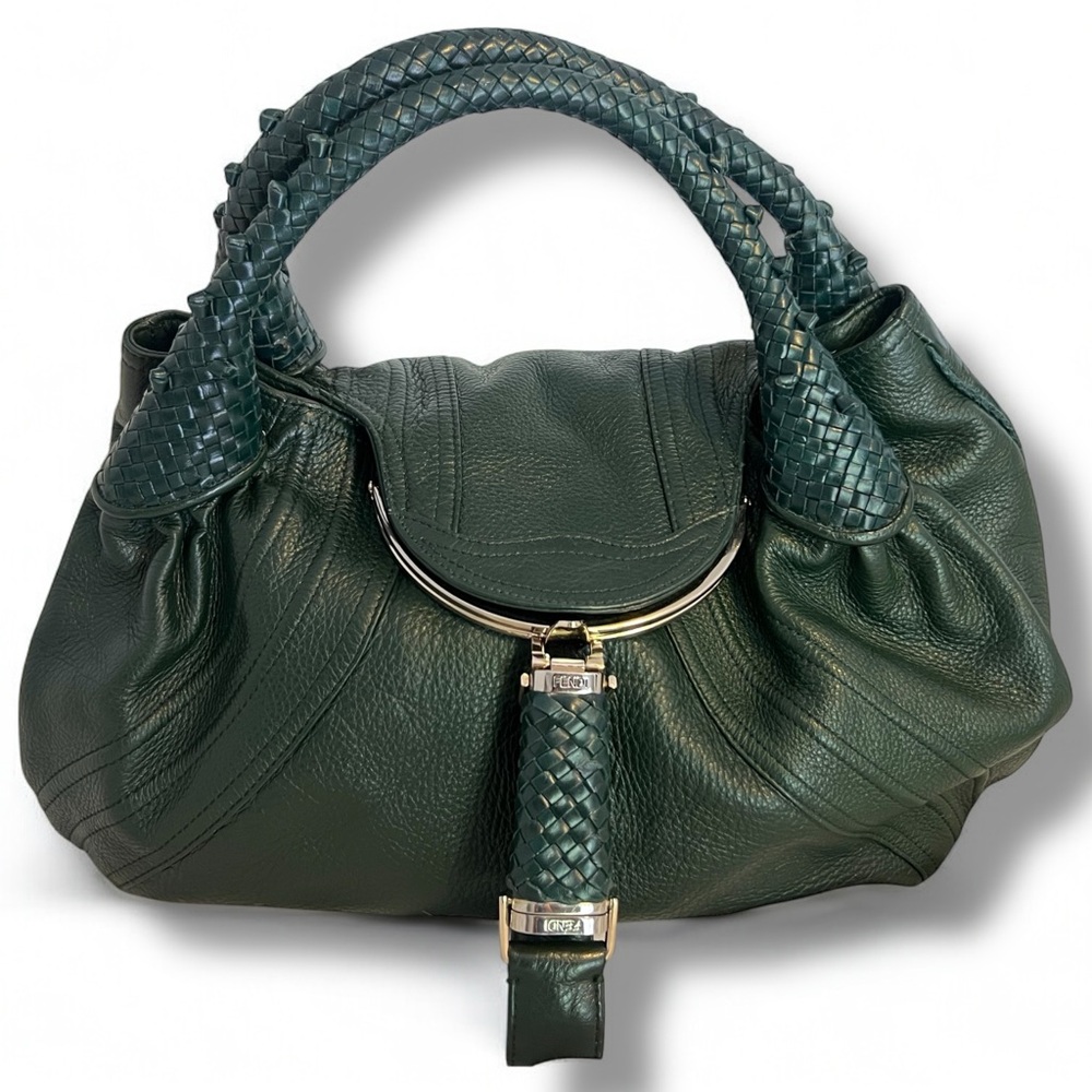 Fendi Green Nappa Leather Spy Bag 8BR511